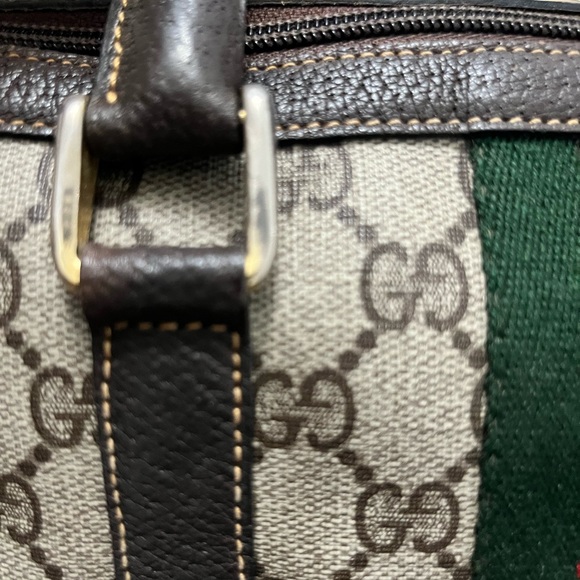 Gucci Sherryline PVC Monogram Authentic &Vintage Brown Boston/Speedy Bag Size 28 - Picture 12 of 16